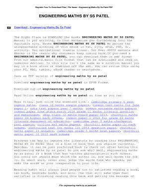 Download Engineering Mathematics By Ss Patel 
