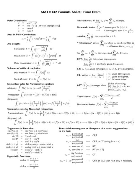 Read Engineering Mathematics Formulas For Gate 