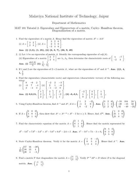Full Download Engineering Mathematics I Course Code Mat101 