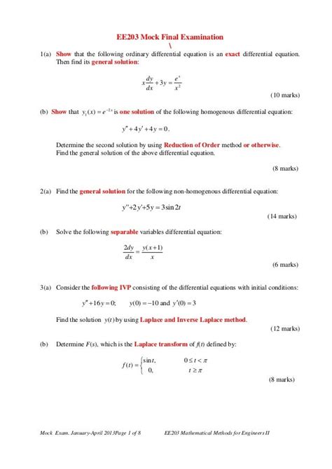 Read Online Engineering Mathematics Quiz Questions With Answers 