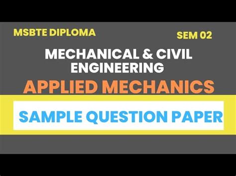 Full Download Engineering Mechanics Sample Question Paper Msbte 