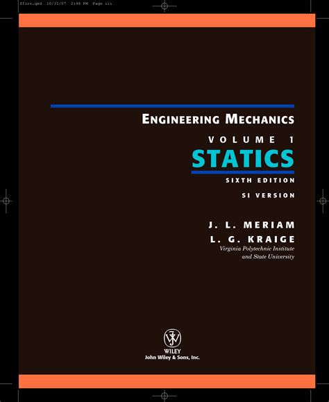 Full Download Engineering Mechanics Statics 6Th Edition For Meriam Full 