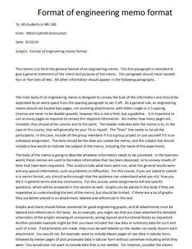 Read Online Engineering Memo Format 