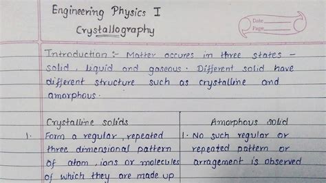 Read Engineering Physics 1 Year Notes Crystal Structures 