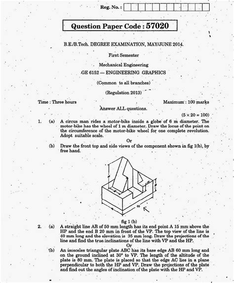 Full Download Engineering Question Paper First Year 