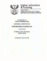 Full Download Engineering Science N4 Exam Paper 2013 