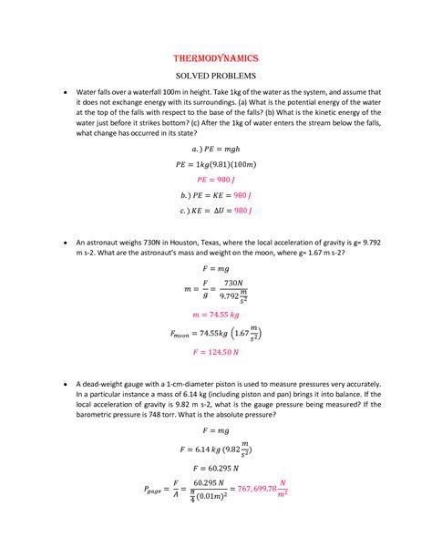 Read Engineering Thermodynamics Solved Problems 