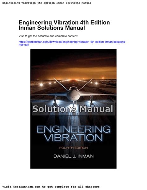 Download Engineering Vibrations Solution 4Th Edition Inman 