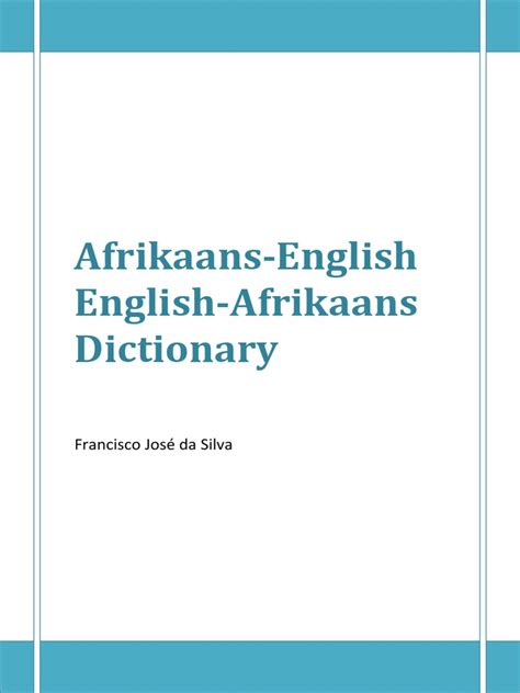 english afrikaans dictionary pdf