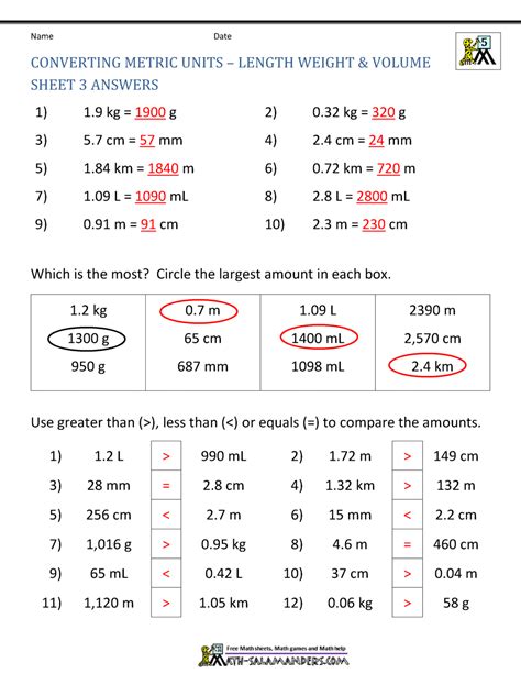 English And Metric Conversion Quiz Worksheets Math Aids Metric Practice Worksheet - Metric Practice Worksheet