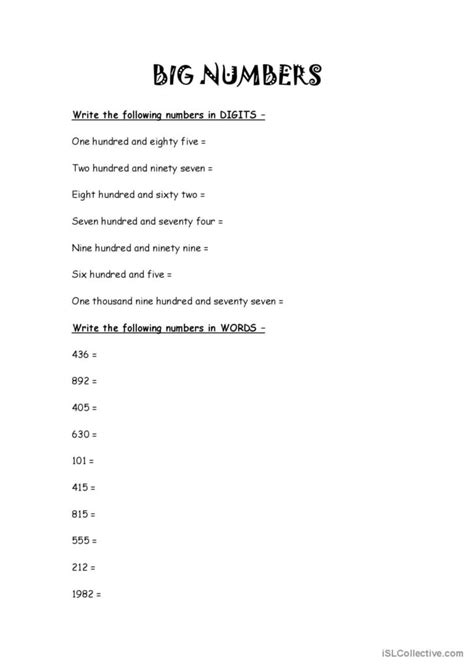 English Esl Large Numbers Worksheets Most Downloaded 9 Law Of Large Numbers Worksheet - Law Of Large Numbers Worksheet