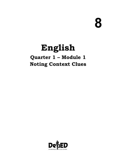 English Grade 8 Module 1 Noting Context Clues Context Clues Powerpoint 8th Grade - Context Clues Powerpoint 8th Grade