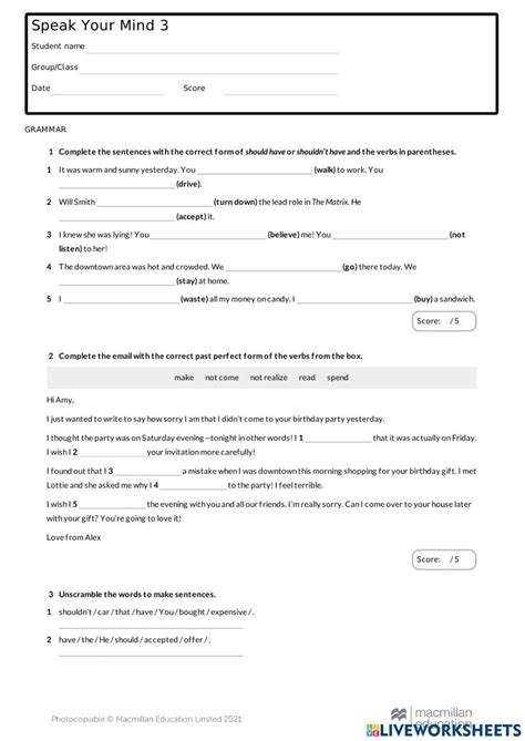 english in mind 3 unit test