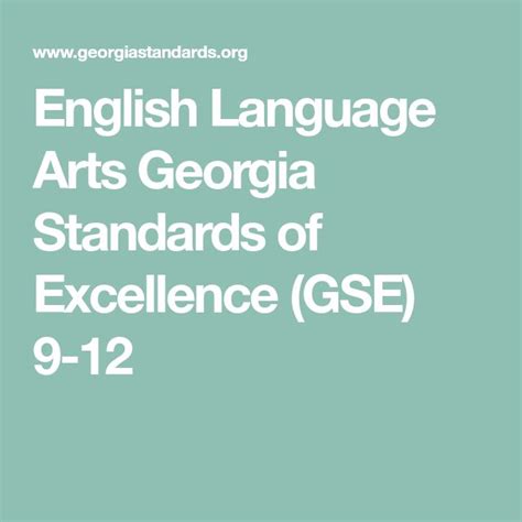 English Language Arts Georgia Standards Of Excellence Gse 7th Grade Ela Standards - 7th Grade Ela Standards