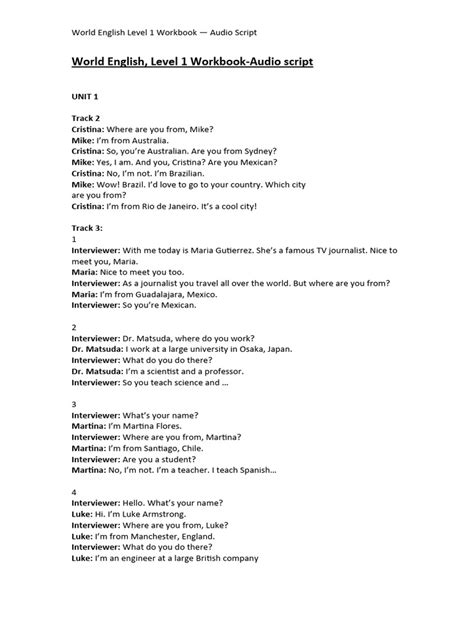 english learning audio and script