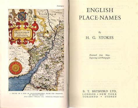 english place names by stokes hg - Biblio.co.nz