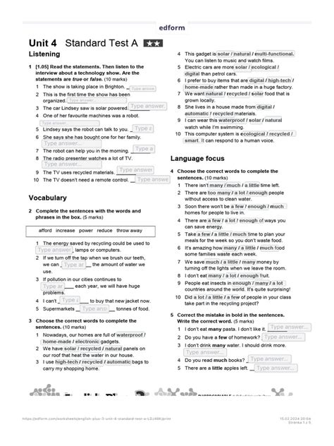 English Plus 3 Unit 4 Test Fame