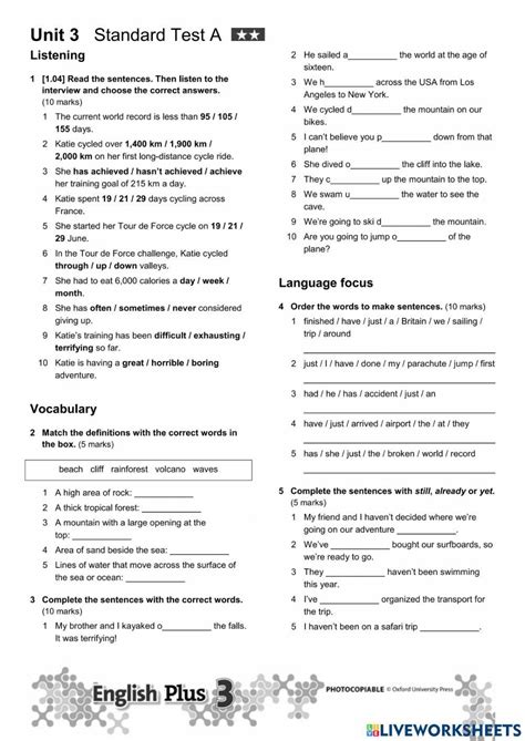 English Plus 3 Workbook Answer Key