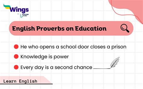 english proverbs from education