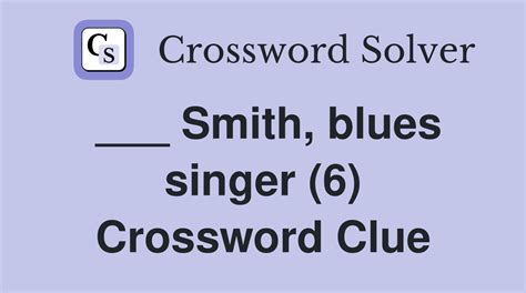 english singer smith Crossword Clue Wordplays.com