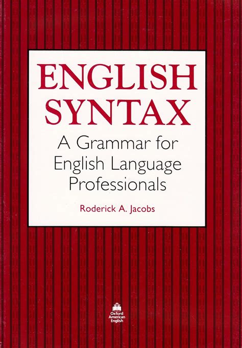 english syntax roderick jacobs