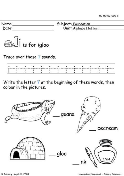 English The Letter Ii Worksheet Primaryleap Co Uk Letter Ii Worksheet - Letter Ii Worksheet
