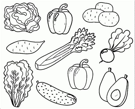 English Vegetable Colouring Pages Printable Pdf Colouring Pages Of Vegetables - Colouring Pages Of Vegetables