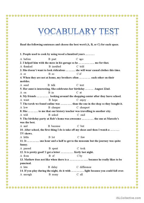 english vocabulary exercises pdf