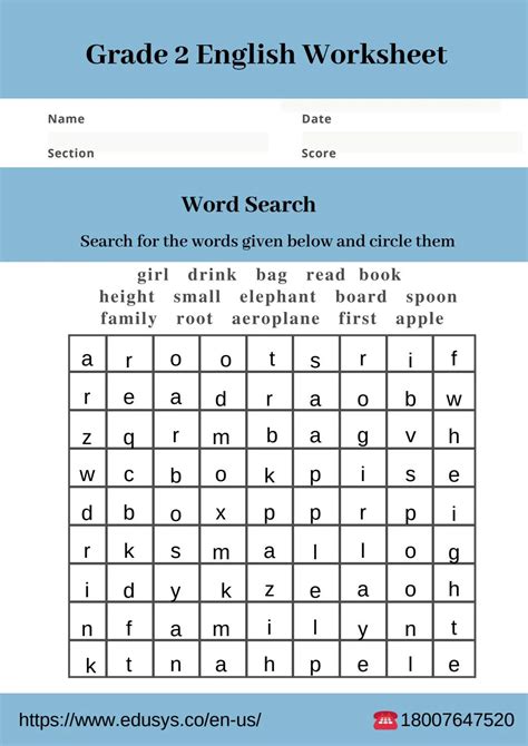 English Worksheet Grade 2 Pdf Free Download On Br Words For Grade 1 - Br Words For Grade 1