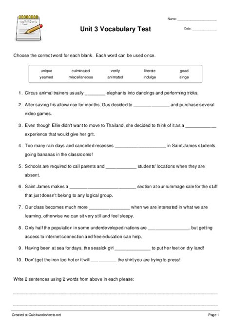 Read English 2 Vocabulary Unit 3 Packet Answers Lhmartore 