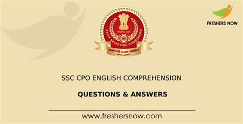 Download English Comprehension Test With Answers For Ssc 