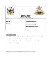 Full Download English Exam Papers For Namibian Schools 
