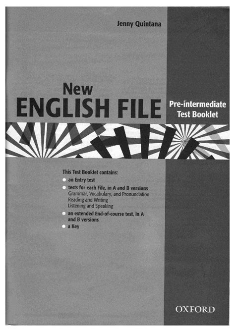 Full Download English File Upper Intermediate Test Key Mybooklibrary 