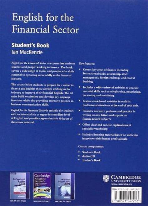 Read Online English For The Financial Sector Students Book Cambridge Exams Publishing 