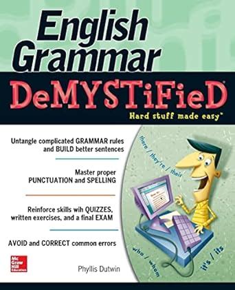 Full Download English Grammar Demystified A Self Teaching Guide 