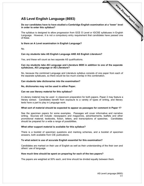 Read English Language 8693 