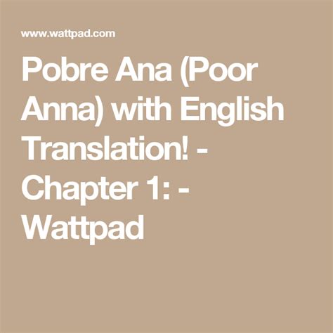 Read Online English Version Of Pobre Ana 