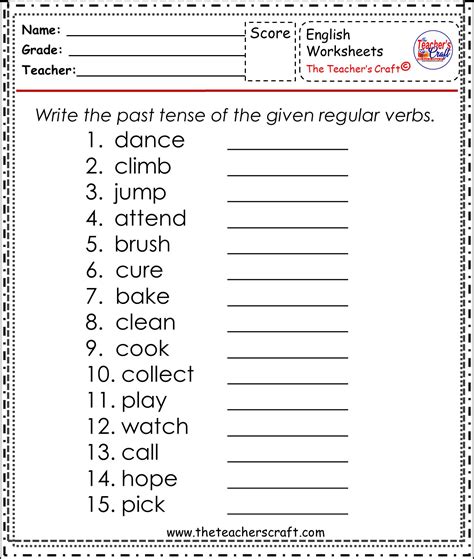 Englishlinx Com Verbs Worksheets Third Grade Verb Tenses Worksheet - Third Grade Verb Tenses Worksheet