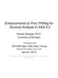 Read Enhancements To Proc Phreg For Survival Analysis In Sas 9 