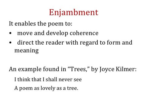 Enjambment Definition