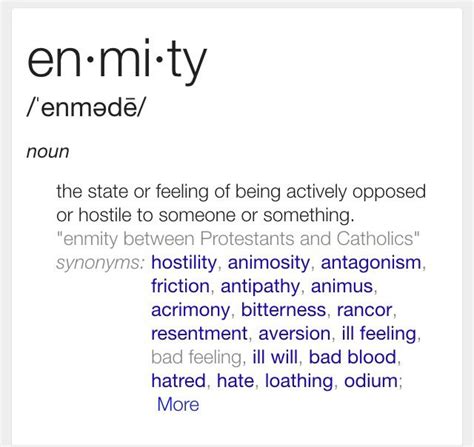 enmity Etymology, origin and meaning of enmity by etymonline