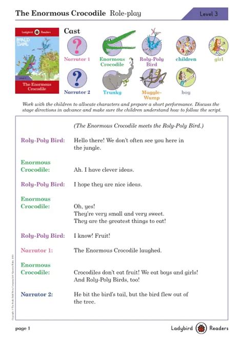 enormous crocodile play script