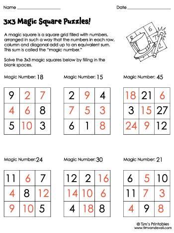 enrichment magic square answers