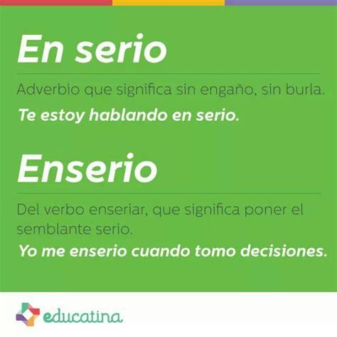 Enserio O Encerio