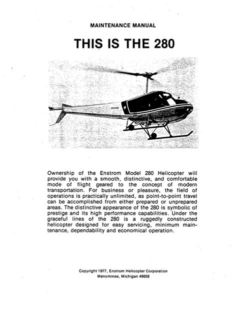 Read Online Enstrom Maintenance Manual 