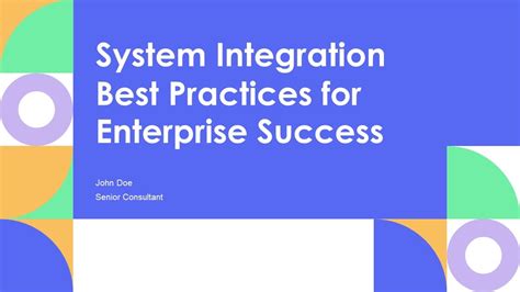 Enterprise Systems Integration Best Practices In Series