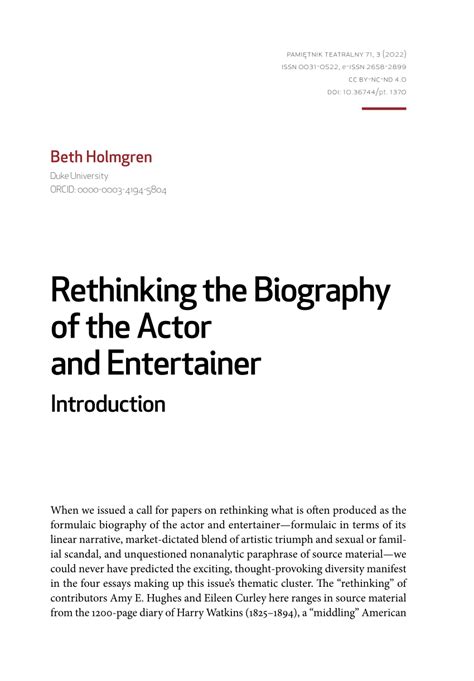 entertainer biography