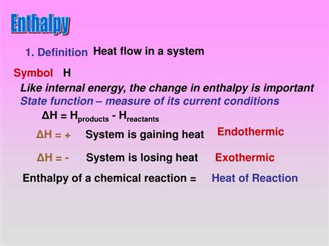 Enthalpy Def