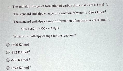Enthalpy Of Formation Of Dioxide'