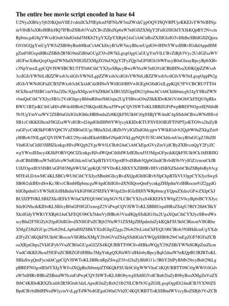 Entire Script Of The Bee Movie